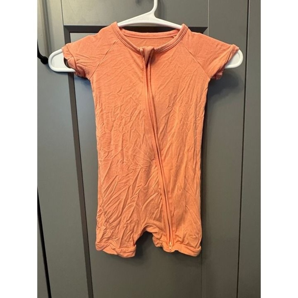 Little Sleepies Shorty Zippy Bamboo 2T Peach